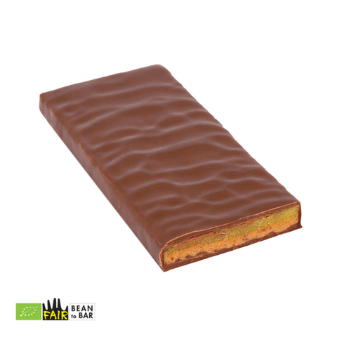 Zotter Schokolade "Fröhliche Weihnachten" Gewürzmarzipan auf Zimtnougat, 70 g