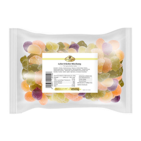 Lühders Gelee-Früchte-Mix 500 g  Vorratspackung, vegan