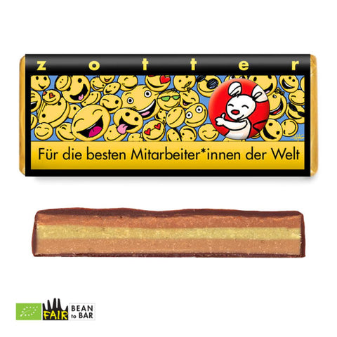 Zotter Handgeschöpfte Schokolade Schichtnougat, 70 g