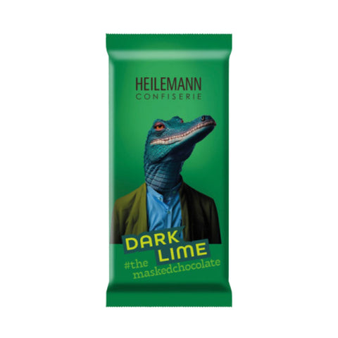 Heilemann Masked Chocolates leckere Dark Lime Edelbitter-Schokolade, 37 g