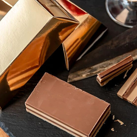 Viba leckerer Goldbarren aus Schicht-Nougat, 180 g