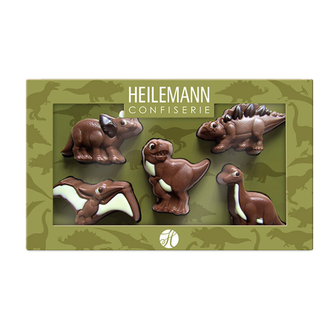 Heilemann Schokoladenfiguren Geschenkpackung Dinosaurier, 100 g