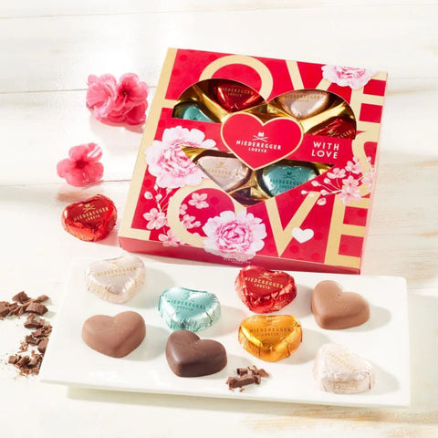 Niederegger Meister-Selektion Herzen "With Love" , 125 g