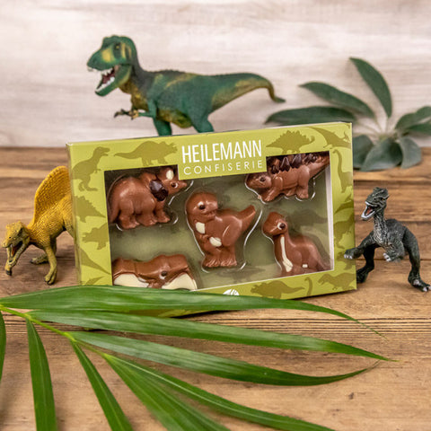 Heilemann Schokoladenfiguren Geschenkpackung Dinosaurier, 100 g