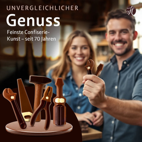 Heilemann Schokoladen Figuren Geschenkpackung Werkzeuge, 100 g