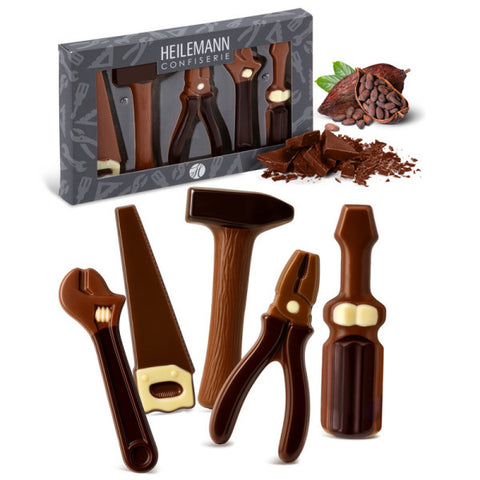Heilemann Schokoladen Figuren Geschenkpackung Werkzeuge, 100 g