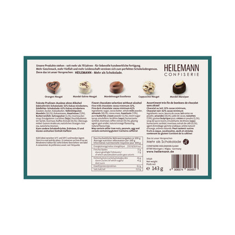 Heilemann Pralinés Deluxe – Nougat- und Marzipanpralinen, 143 g
